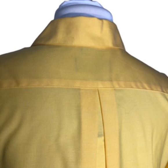 NWT Investments Mustard Yellow 3/4 Cuffed Sleeve Button Front Tunic Size 10 - Picture 4 of 7
